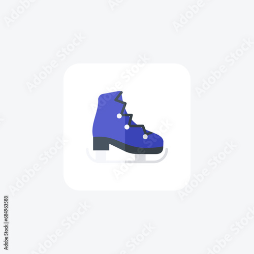 RollerSkating, InlineSkating, SkateParkFun,  flat color icon, pixel perfect icon