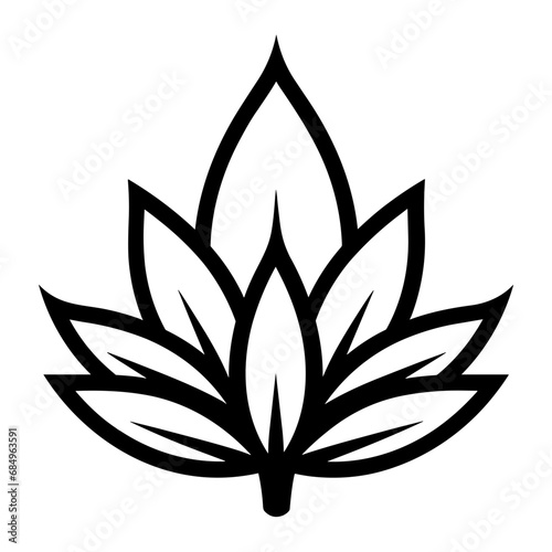 Simple Vector Illustration of Agave. SVG