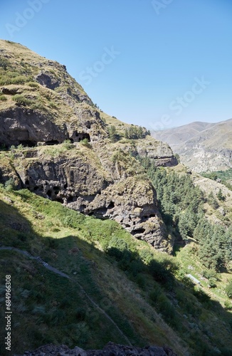 Vanis Kvabebi, an ancient cave city located near and similar to Vardzia, Georgia photo