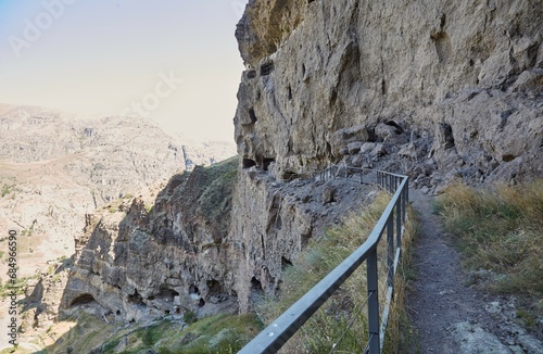 Vanis Kvabebi, an ancient cave city located near and similar to Vardzia, Georgia photo