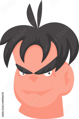 Funny avatar of a cunning man