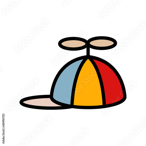 Cute illustration of a propeller hat 