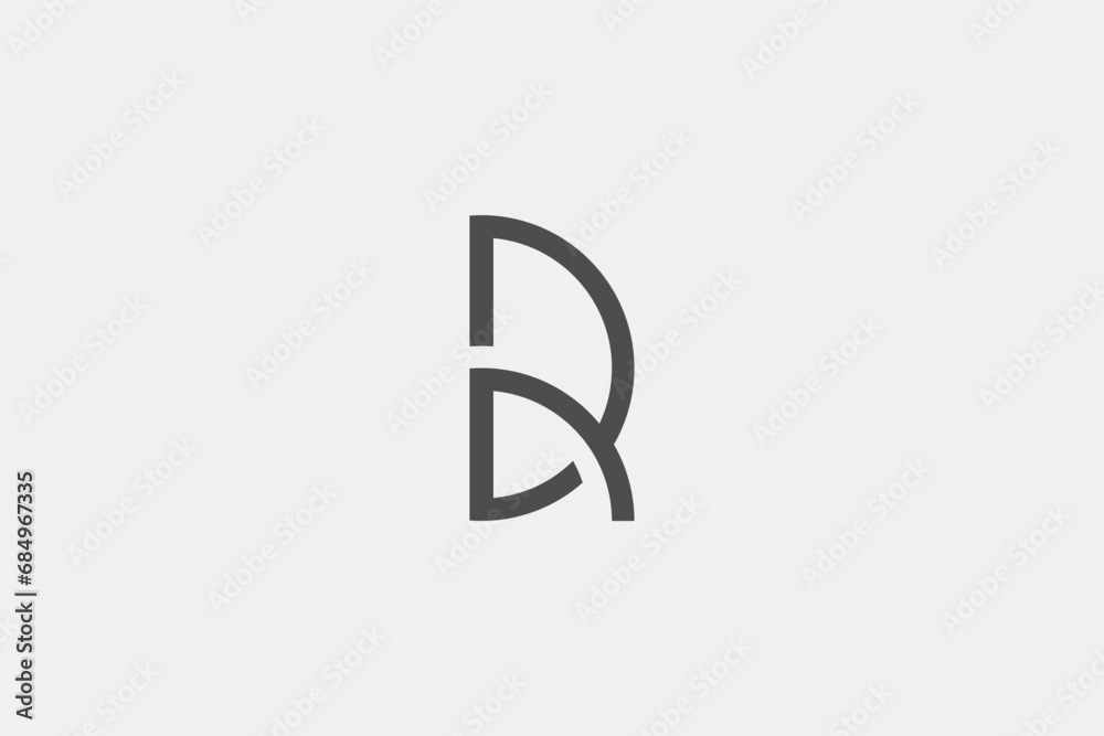Illustration vector graphic of line art letter DR. Good for logo Illustration vector graphic of line art letter DR. Good for logo
