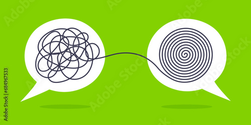 Psychologist consulting or mental problem solving brainstorm concept.