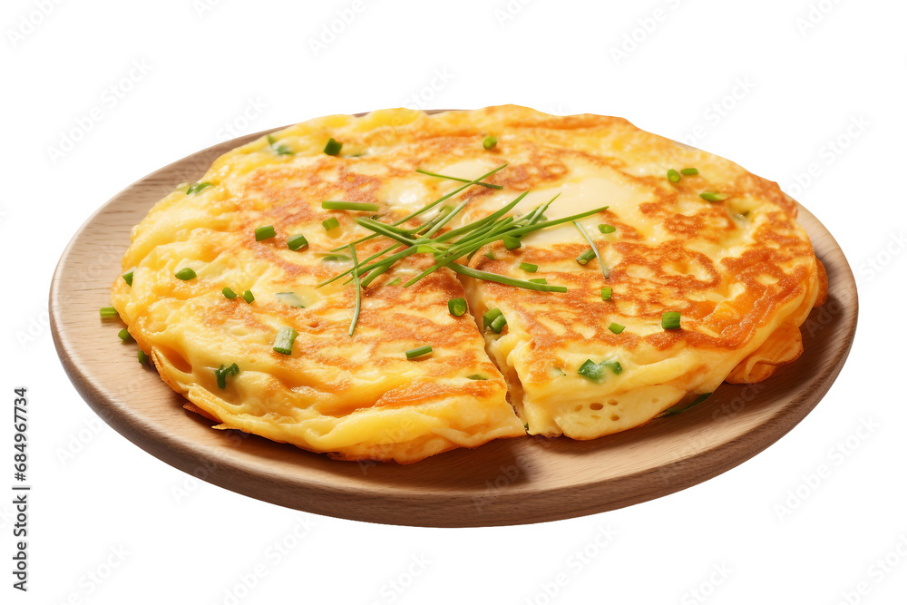 Cheesy Chive Breakfast Delight on a transparent background