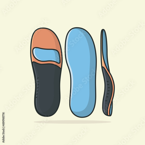 Comfortable Orthotics Shoe Insole Pair, Arch Supports