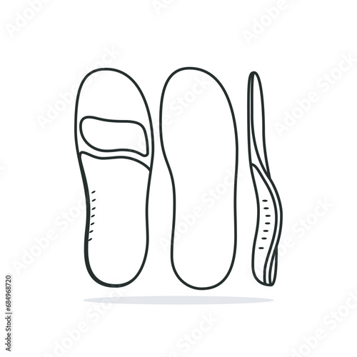Comfortable Orthotics Shoe Insole Pair, Arch Supports