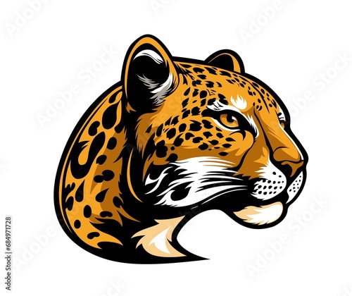 Generative AI leopard animal mascot, AI generated