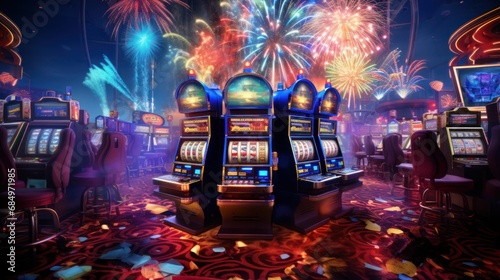 Jackpot Jubilation Celebrating Casino Success Amidst the Glowing Slot Machines