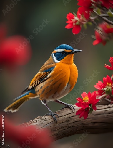 robin on a branch, Generative AI