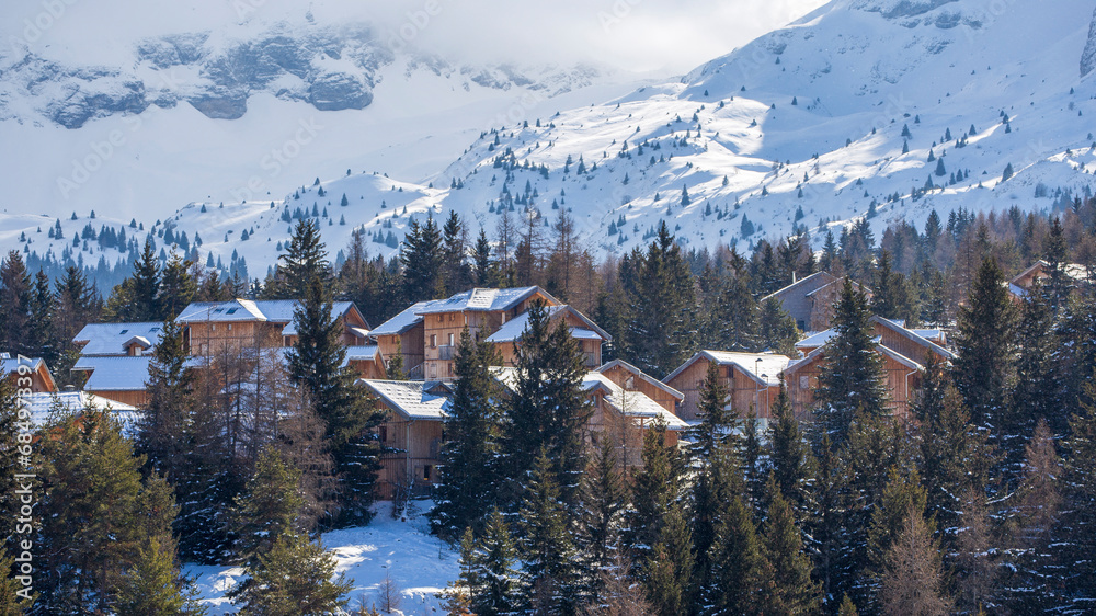 winter landscape in the mountains