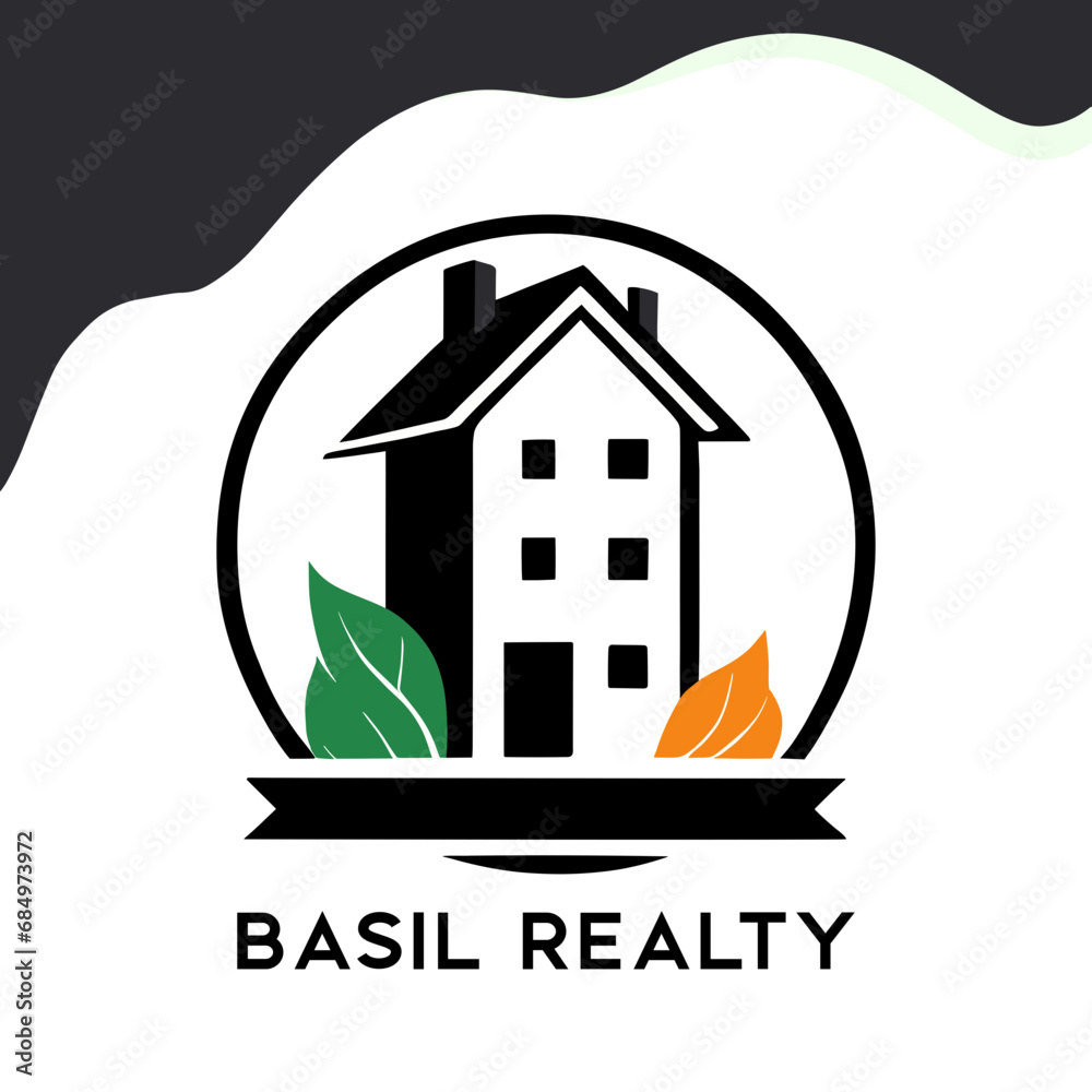 Fototapeta premium Eco friendly house logo design