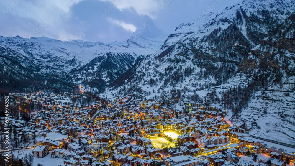 Matterhorn and Swiss Alps, Zermatt, Switzerland.