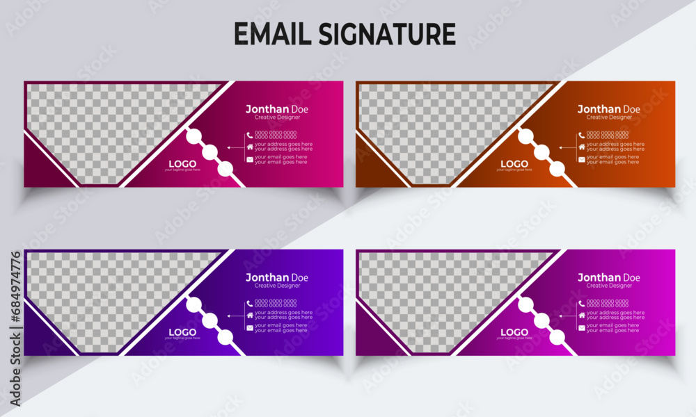 Fototapeta premium corporate email signature design 