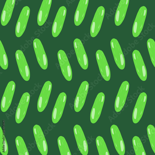 background design with patterns of fruit and vegetables, in vector illustration (ID: 684976143)
