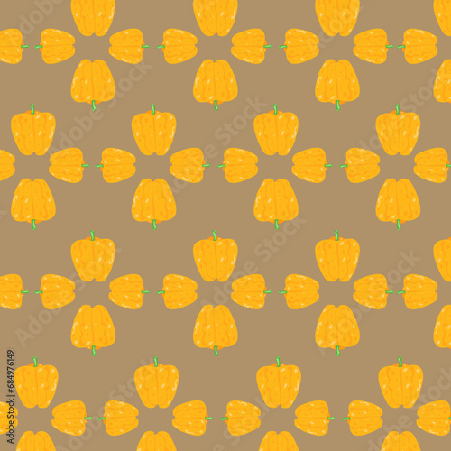 background design with patterns of fruit and vegetables, in vector illustration (ID: 684976149)