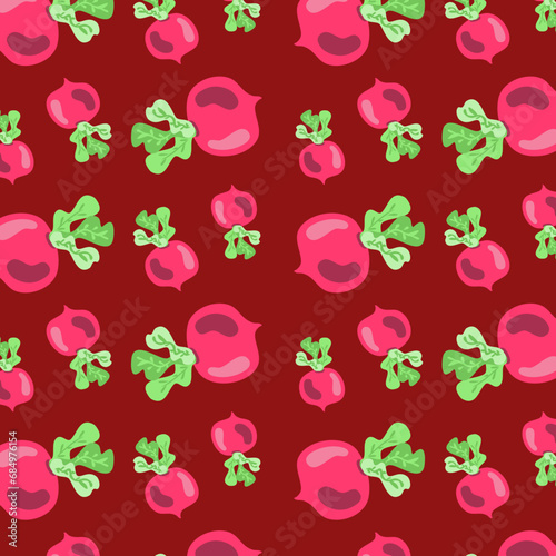 background design with patterns of fruit and vegetables, in vector illustration (ID: 684976154)