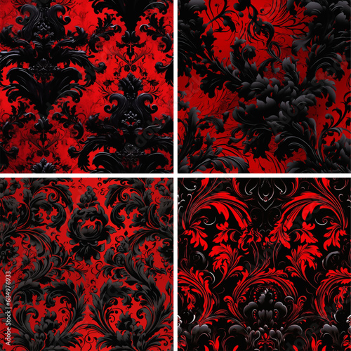 pattern texture wallpaper background design fabric textile vintage backdrop decorative red art