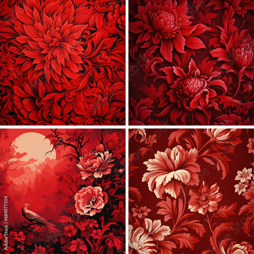 floral seamless design pattern background wallpaper textile vintage flowers fabric decorative
