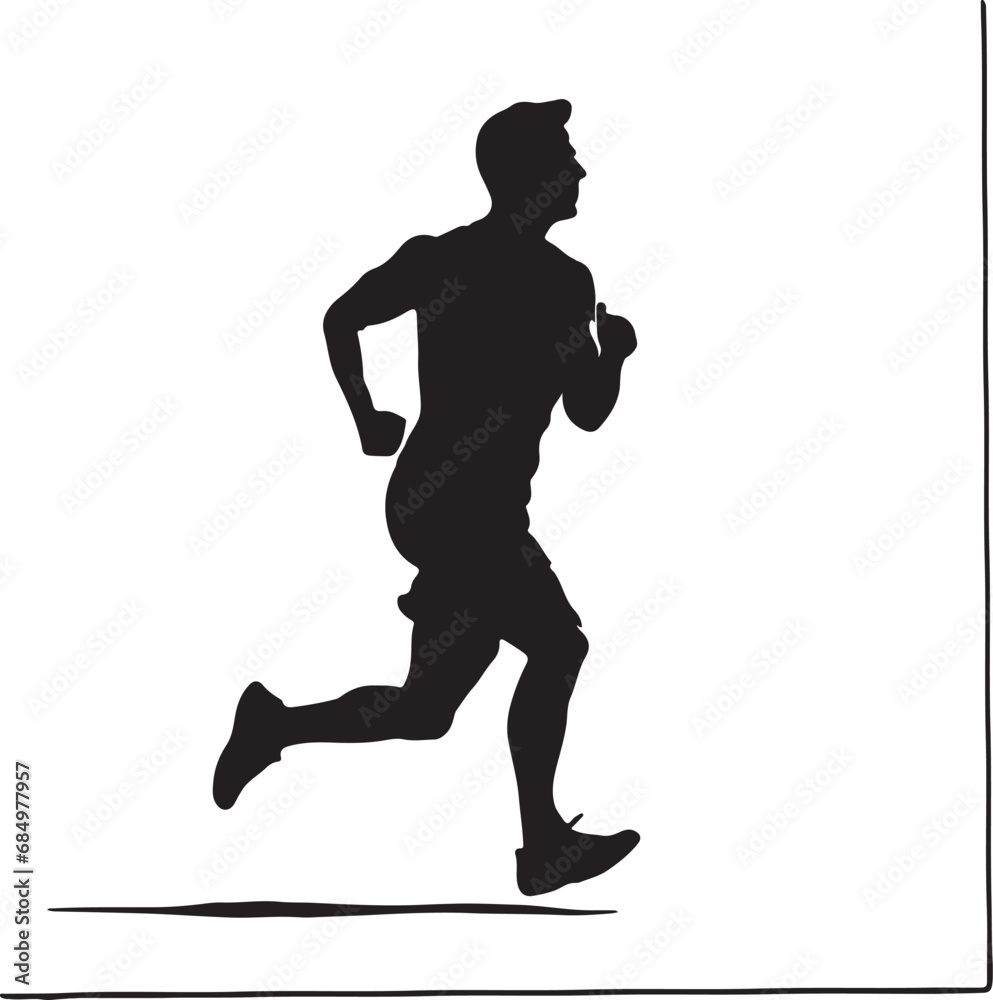 silhouette of a person running . 