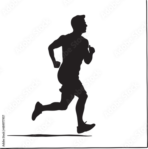 silhouette of a person running . 