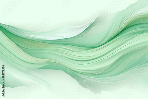 Vector banner template or poster design. Pastel green color background with abstract gouache paint texture isolated on white background. generative ai.
