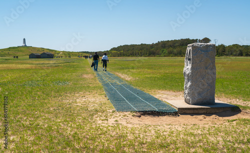 Fourth Flight Marker at Wright Brothers National Memorial in North Carolina photo