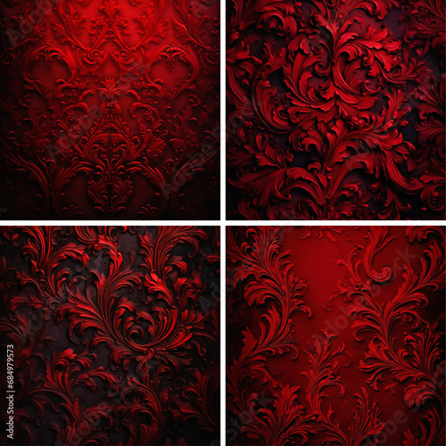 pattern wallpaper floral baroque damask antique vintage decorative background fabric 