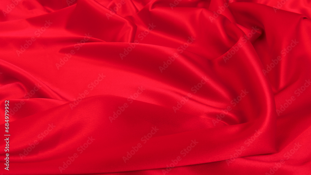 Obraz premium luxury red wavy silk texture abstract background