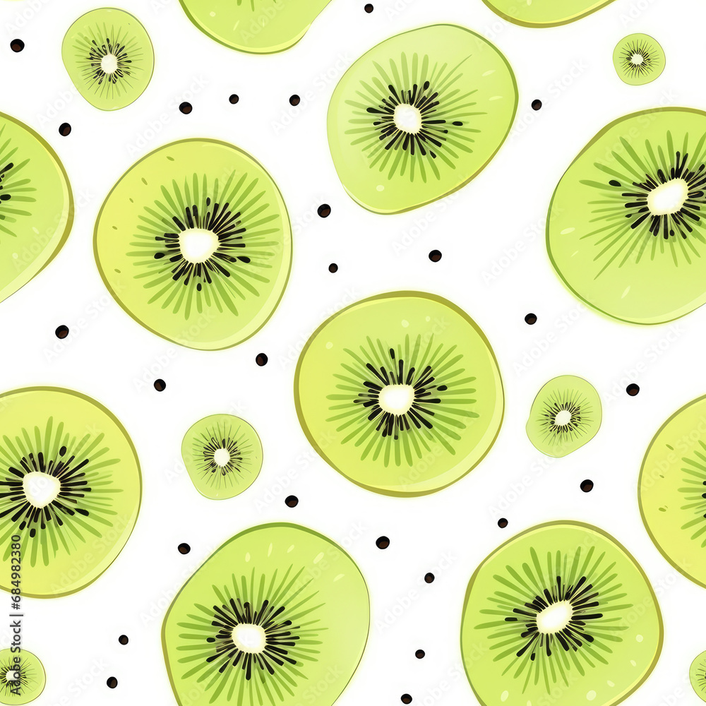 seamless background with kiwi