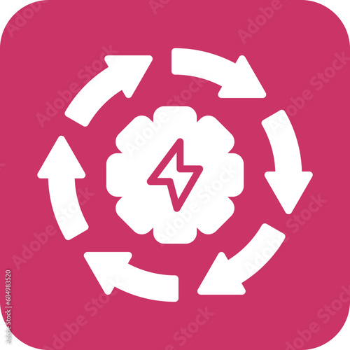 Recycle Energy Icon Style