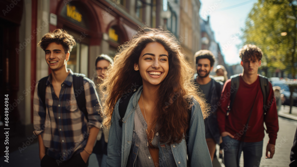 Street Style Squad: Young Friends Walking Street Style Squad: Young Friends Walking