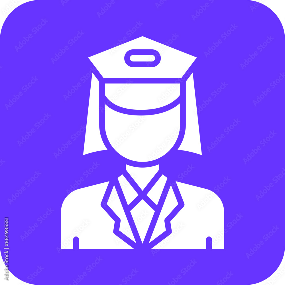 Female Captain Icon Style