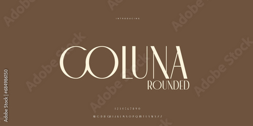 Hand drawn elegant alphabet letters font and number. Classic Lettering Minimal Fashion Designs. Typography modern Sen serif fonts regular decorative vintage concept. vector illustration