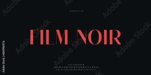 Hand drawn elegant alphabet letters font and number. Classic Lettering Minimal Fashion Designs. Typography modern Sen serif fonts regular decorative vintage concept. vector illustration