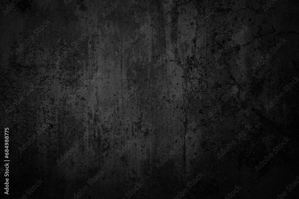 Black dark concrete wall background. Pattern board cement texture grunge dirty scratched for show anthracite promote product urban floor and abstract paper design element decor. Blackboard blank. - obrazy, fototapety, plakaty 