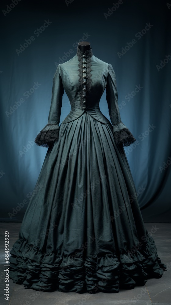 Victorian woman dress isolated Victorian woman dress isolated