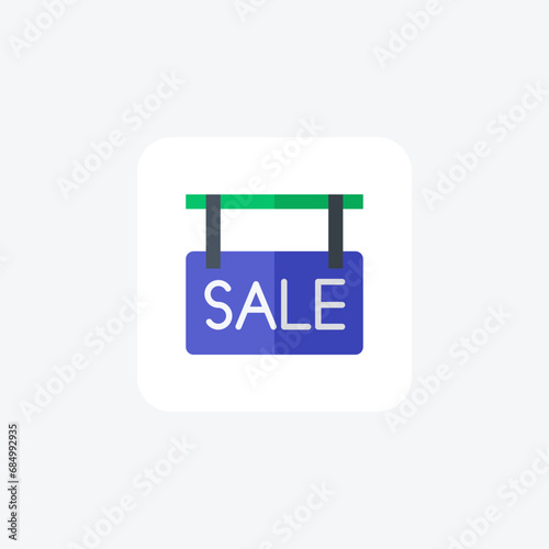 HouseForSale, SaleAdvertisement, HomeSelling, flat color icon, pixel perfect icon photo