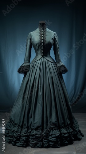 Victorian woman dress isolated
