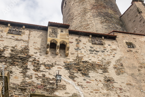 bay latrine in the stone wall of the old castle