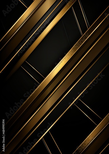 Abstract lines of diagonal overlapping gold stripes