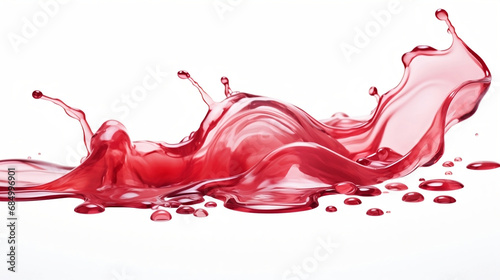 Spilled jelly isolated on white background photo