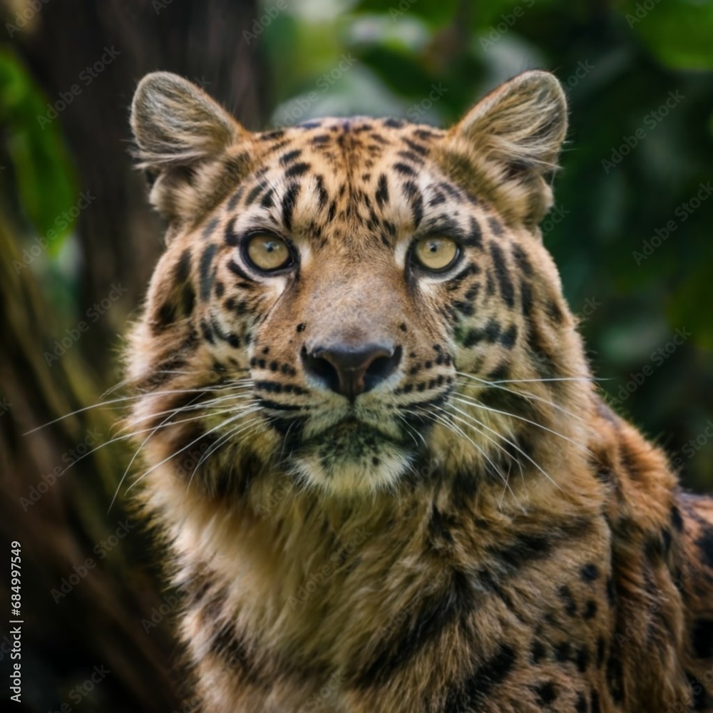 Fototapeta premium closeup of an exotic forest animal, photo, fashion ai generated