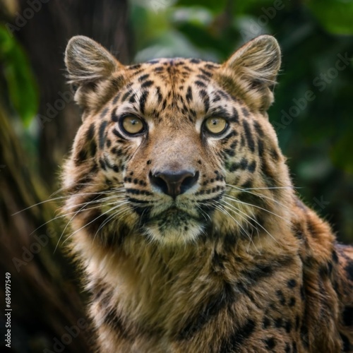 closeup of an exotic forest animal, photo, fashion ai generated