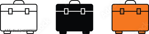 Tool box icon collection lined, isolated and colored version. Tool box symbol template for graphic and web design collection logo. Vector illustration