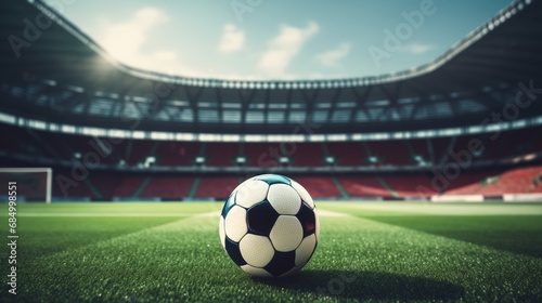 lose up ball on midfield in soccer stadium.football or soccer tournament,world football,soccer cup concept © Amonthep