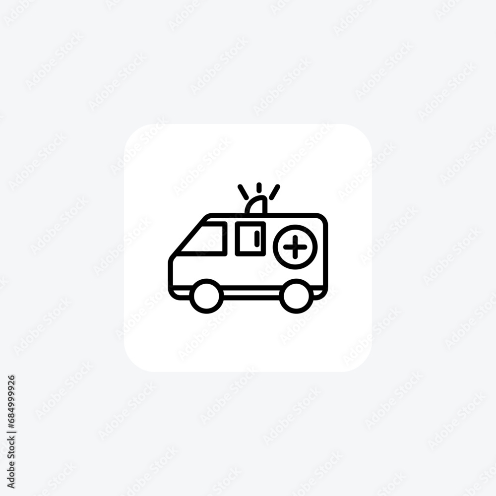 Ambulance,Emergency Response, Life-saving, Medical Care,Line Icon, Outline icon, vector icon, pixel perfect icon Ambulance,Emergency Response, Life-saving, Medical Care,Line Icon, Outline icon, vector icon, pixel perfect icon