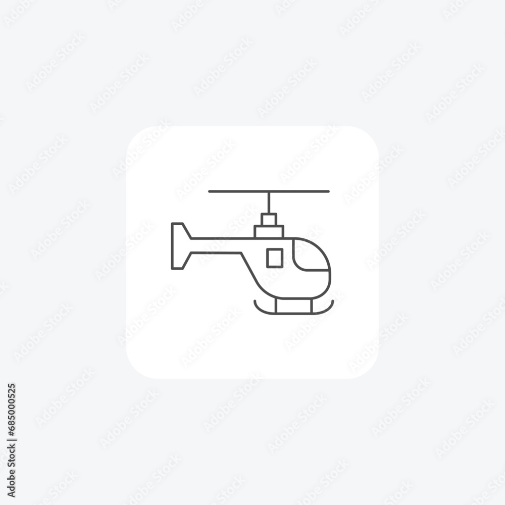 Helicopter, rotor craft, aircraft, aviation, flight thin line icon, grey outline icon, pixel perfect icon Helicopter, rotor craft, aircraft, aviation, flight thin line icon, grey outline icon, pixel perfect icon