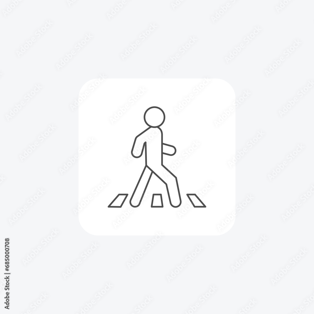 Pedestrian, Walker, Foot Traveler, thin line icon, grey outline icon, pixel perfect icon Pedestrian, Walker, Foot Traveler, thin line icon, grey outline icon, pixel perfect icon
