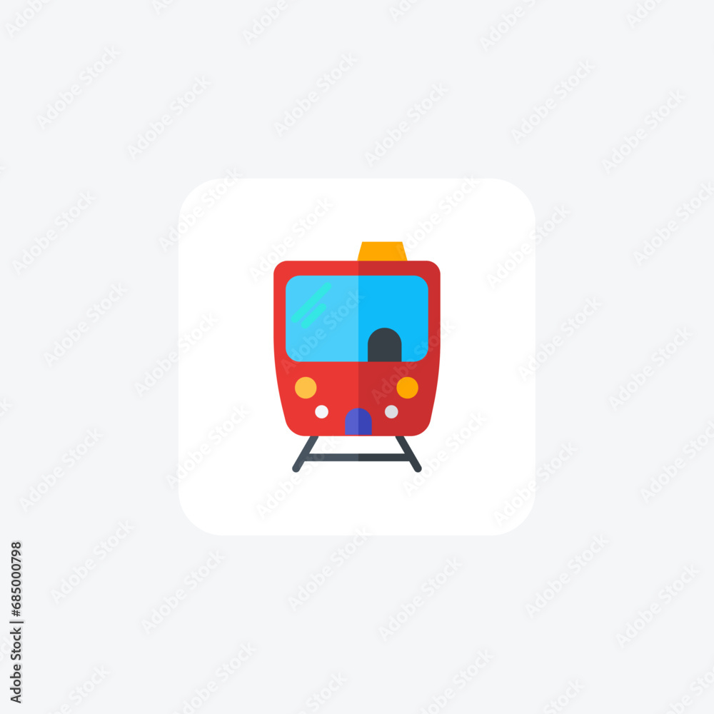Train, Innovation, Reliability, Smooth Travel flat color icon, pixel perfect icon Train, Innovation, Reliability, Smooth Travel flat color icon, pixel perfect icon